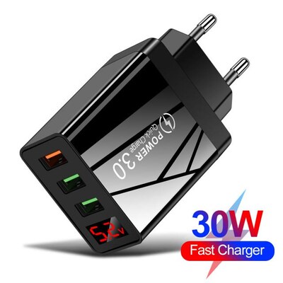 USB Power Adapter Universal 30W Phone Charger Fast Charging