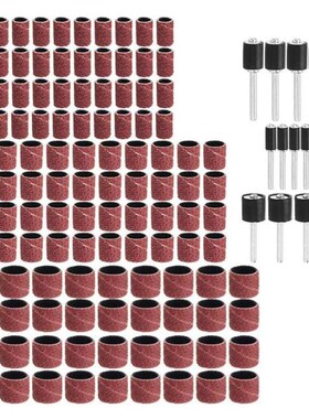 132pcs 80 Grit 1/4 3/8 1/2 Inch Sanding Drum Set Work Nail G