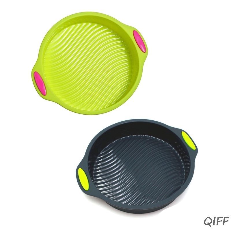 9-Inch Food Grade Silicone Round Cake Pan, Non Stick Reusabl