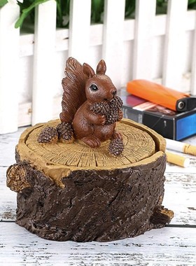 Ashtrays with Lid for Cigarettes, Resin Ashtray Decorative A