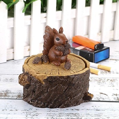 Ashtrays with Lid for Cigarettes, Resin Ashtray Decorative A