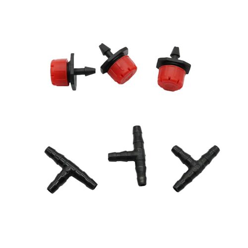 Watering Kits 8 Holes Red Sprinklers With 4/7mm Hose Tees Ga