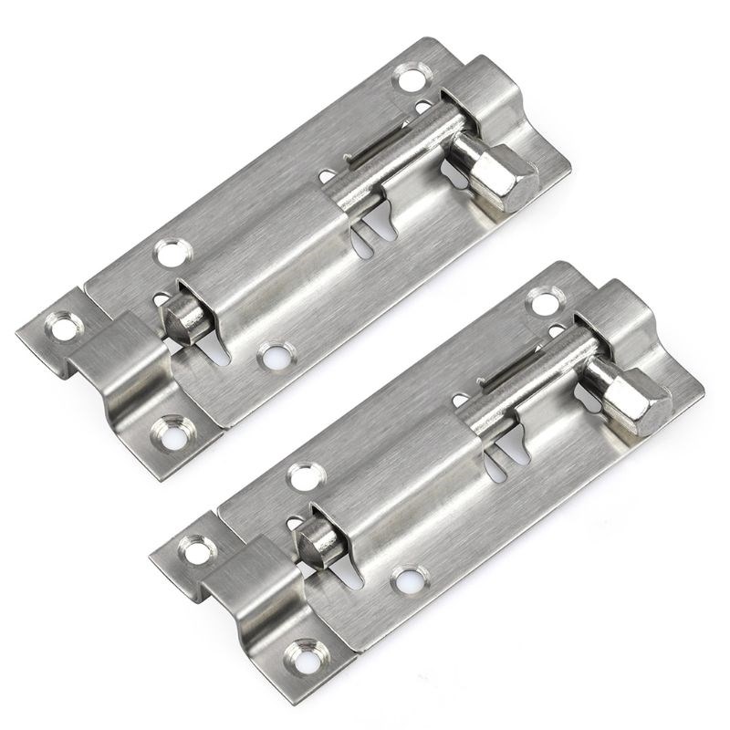 2PCS 3 Inches Barrel Bolt Latch Stainless Steel Sliding Bolt_虎窝淘