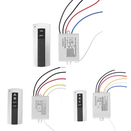 1/2/3 Channel ON/OFF 220V Wireless Remote Control Switch Rec