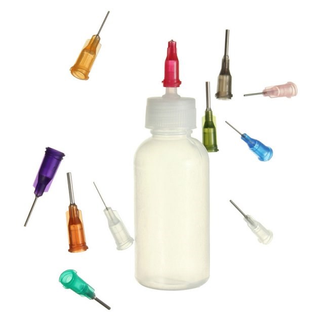 1/2/5Set 50ml Needle Bottle Transparent Needle Dispenser Bot