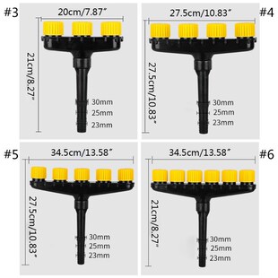 3/4/5/6 Heads Agriculture Atomizer Nozzles Lawn Garden Water