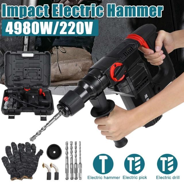 Professional Industrial Electric Drill Hammer Impact 220V 49