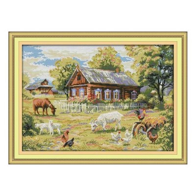 Farm DIY Handmade Needlework Counted 14CT Printed Cross Stit