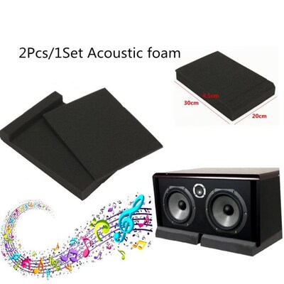 1 Set Sponge Black Studio Monitor Speaker Isolation Absorpti