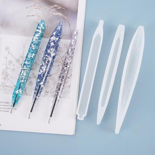 5 Pcs Crystal Epoxy Resin Mold Ballpoint Pen Casting Silicon