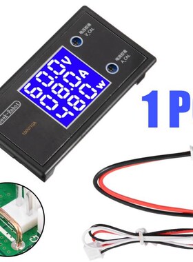 1pc New DC 10A 100V 1000W Digital LCD Voltmeter Wattmeter Cu