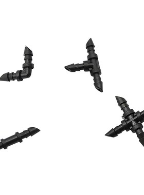 Plastic 4/7mm Hose Connectors Barbed Tee Cross Straight Elbo