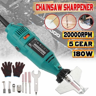 180W 20000RPM Mini Electric Chainsaw Sharpener Mill 5 Gear E