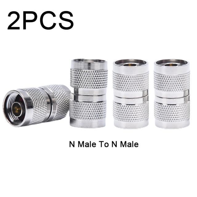 2PCS N Male Plug to N Male Plug Straight RF Coaxial Connecto