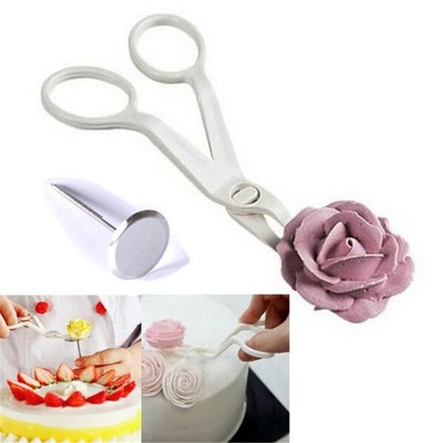 Piping Flower Scissors Nail Safety Rose Decor Lifter Fondant