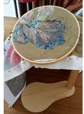 1pc Embroidery Hoop Stand Wood Cross Stitch Hoop Set Embroid