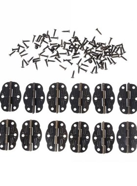 10 Pcs Door Butt Hinges Alloy Rotated Antique Bronze 30mmX22