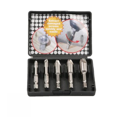 NEW 5 Pcs Screw Extractor Set Wood Screw/Carpenter's Screwdr
