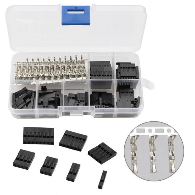 YT 310PCS 2.54mm Dupont Pin Jumper Terminals Male/Female Hea