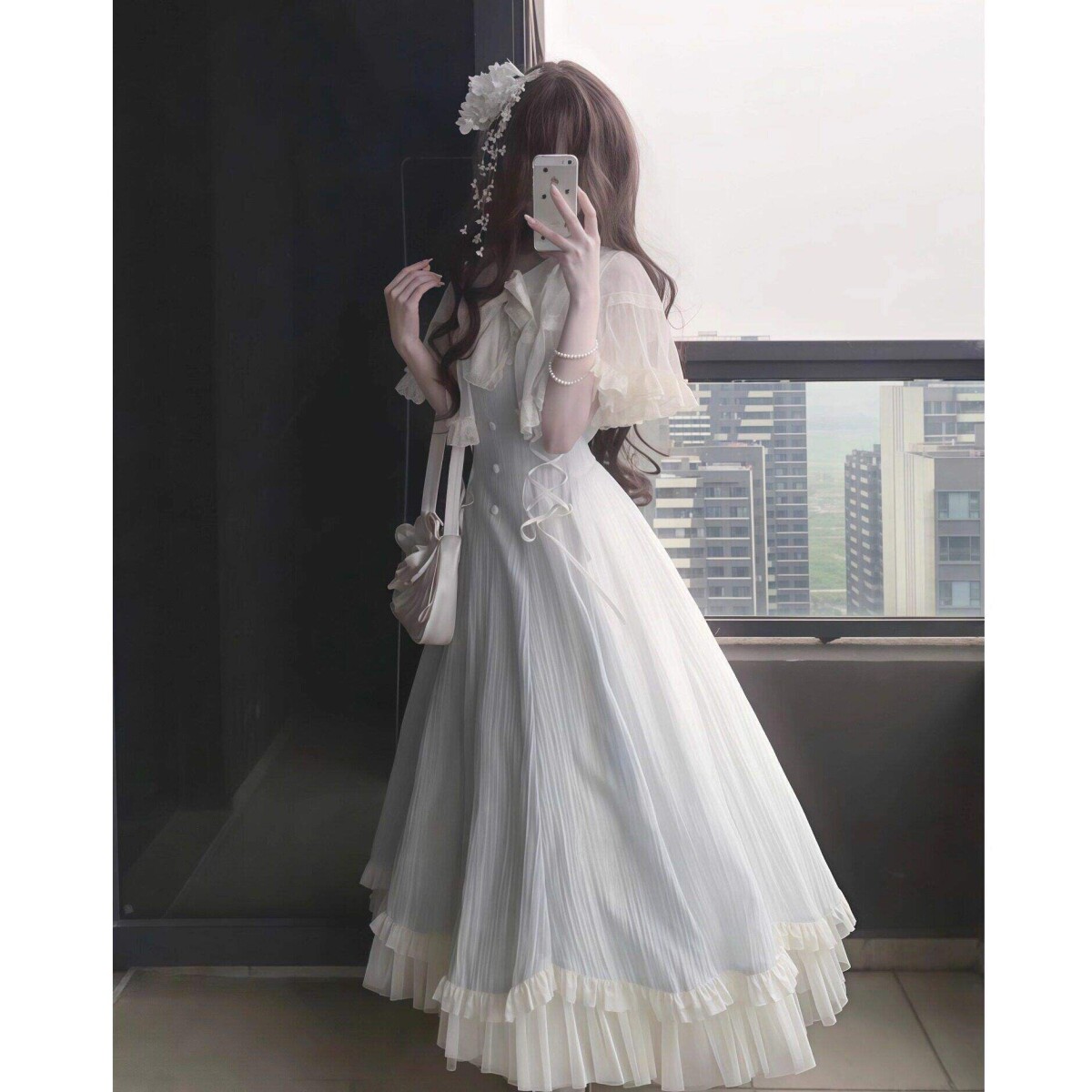 水色风铃美罗莉塔长裙设