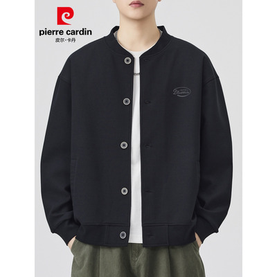 皮尔卡丹秋季新款美式开衫卫衣