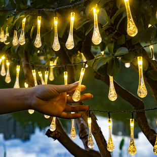 24V防水氛围灯水滴灯串气泡雨滴电池盒LED灯串满天星户外装饰灯