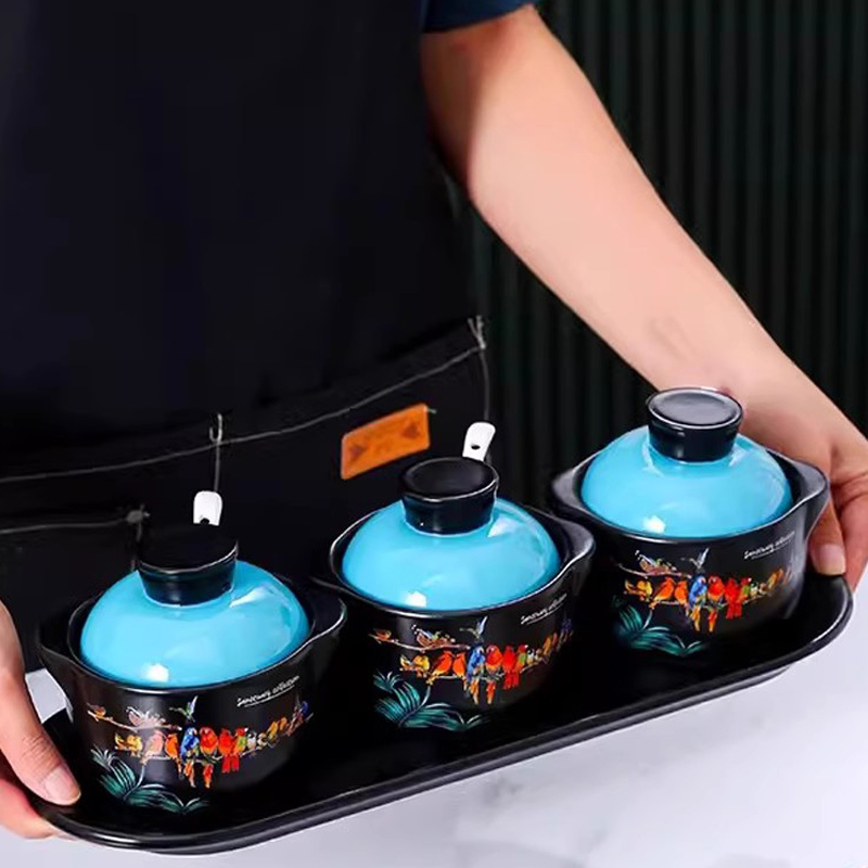 盒带家用调味罐彩冠陶瓷