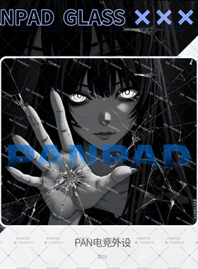 PANPAD电竞钢化玻璃鼠标垫打瓦顺滑无畏契约WALLHACK同款鼠标垫