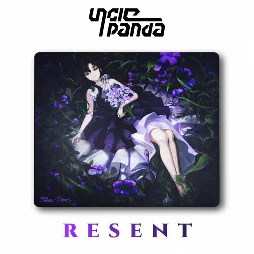 [可定制]Uncle panda resent怨 动漫电竞游戏钢化玻璃鼠标垫FPS