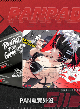 PANPAD绝区零动漫电竞钢化玻璃鼠标垫wallhack同款apex玻璃鼠标垫