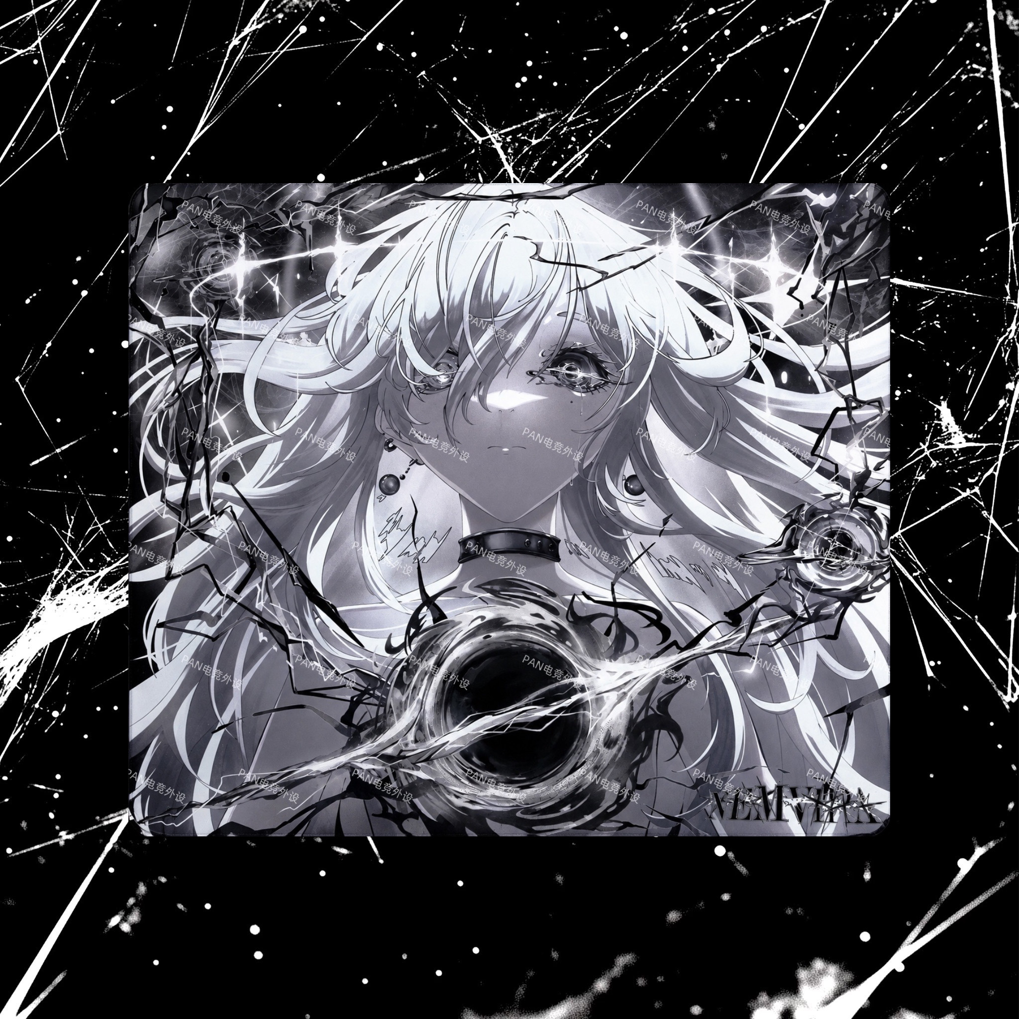 Nemvira [black hole]二次元电竞钢化玻璃鼠标垫游戏FPS专用大号