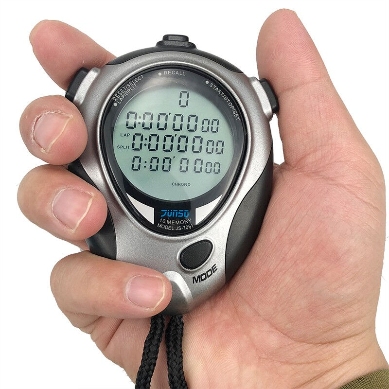 君斯达秒表计时器田径运动码表多功能电子秒表定时器百分秒四排显