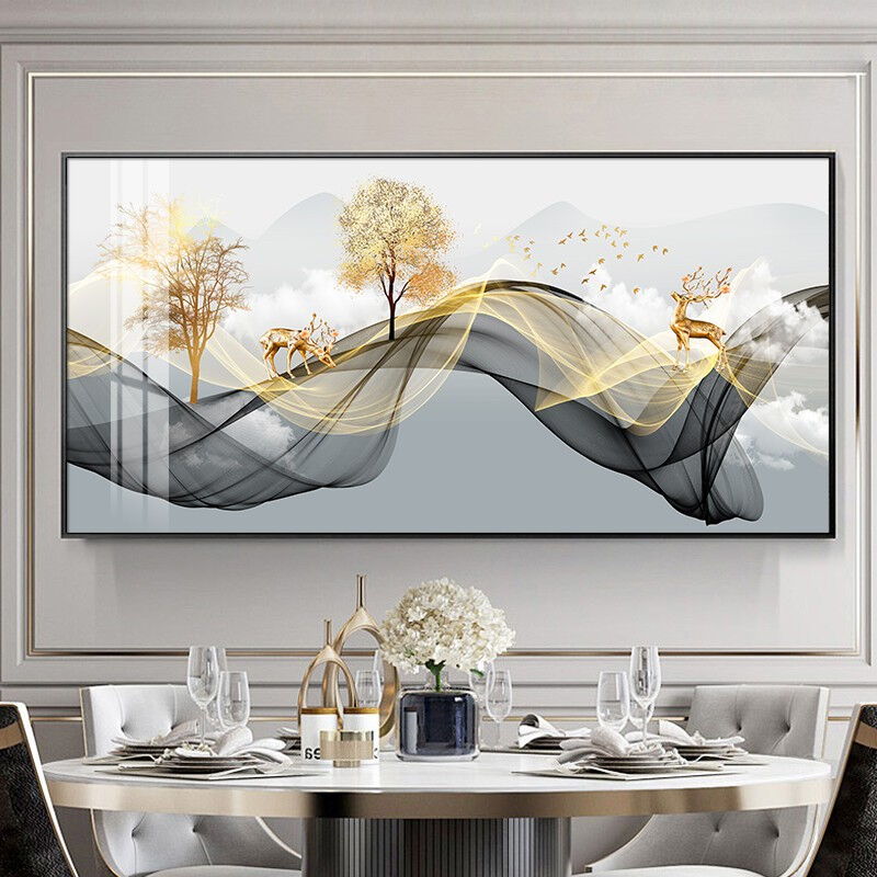 耀世佳画电表箱装饰画大尺寸配电箱电闸遮挡盒抽象免打孔超长横款