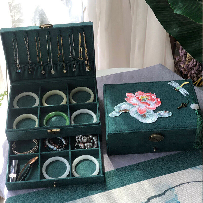 卫亮新款玉手镯收纳盒高端翡翠手镯盒首饰耳饰玉镯珠宝收纳盒上下