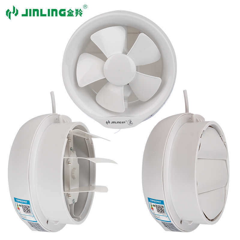 金羚6/8/10寸排风扇厨房卫生间窗式圆形家用抽风机强力排气换气扇