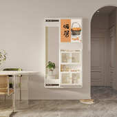 现代多功能实木墙饰创意简约电表箱装 饰画遮挡箱弱电箱壁挂置物架