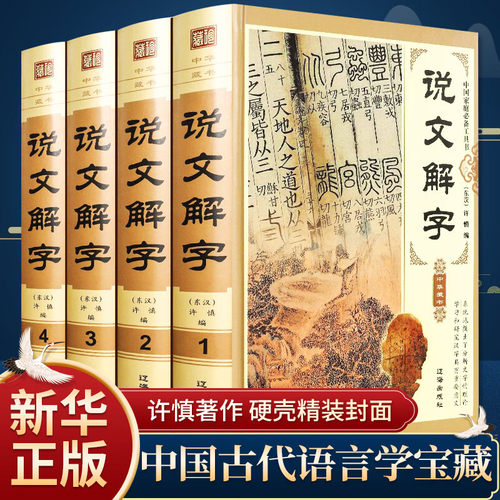 说文解字 精装4册 许慎编 全今释图解540部首篆书字注解 段玉裁注详解康熙大字典咬文嚼字中华藏书文字工具书图解汉字古汉语书籍