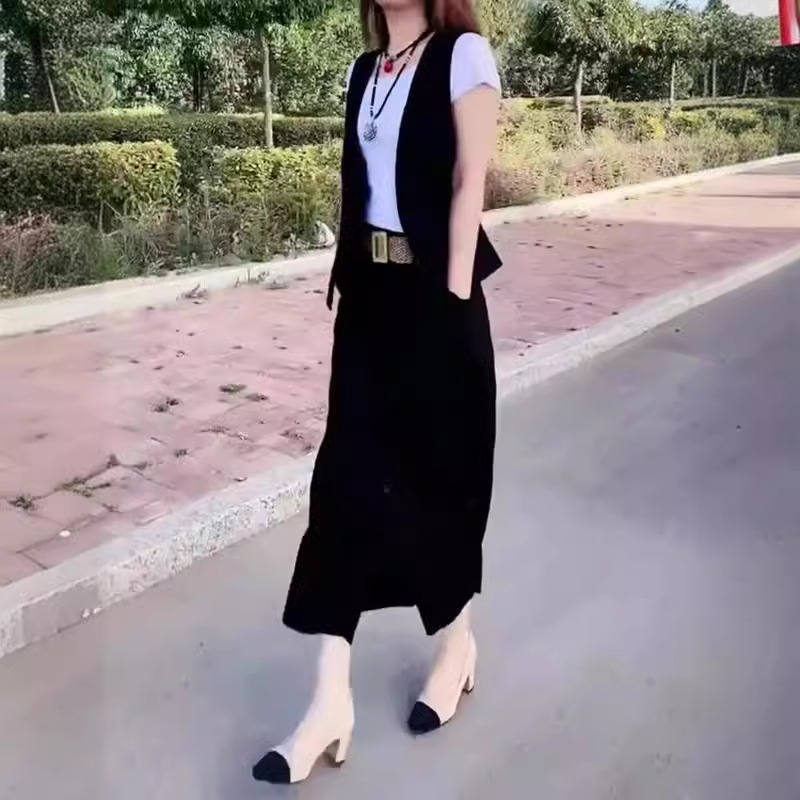 英国moleubak夏季新款时尚简约马甲高腰半身裙休闲显瘦女