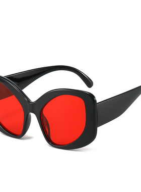 英国moleubak新款异形装饰墨镜yk炫彩香芋紫大框眼镜海外演出