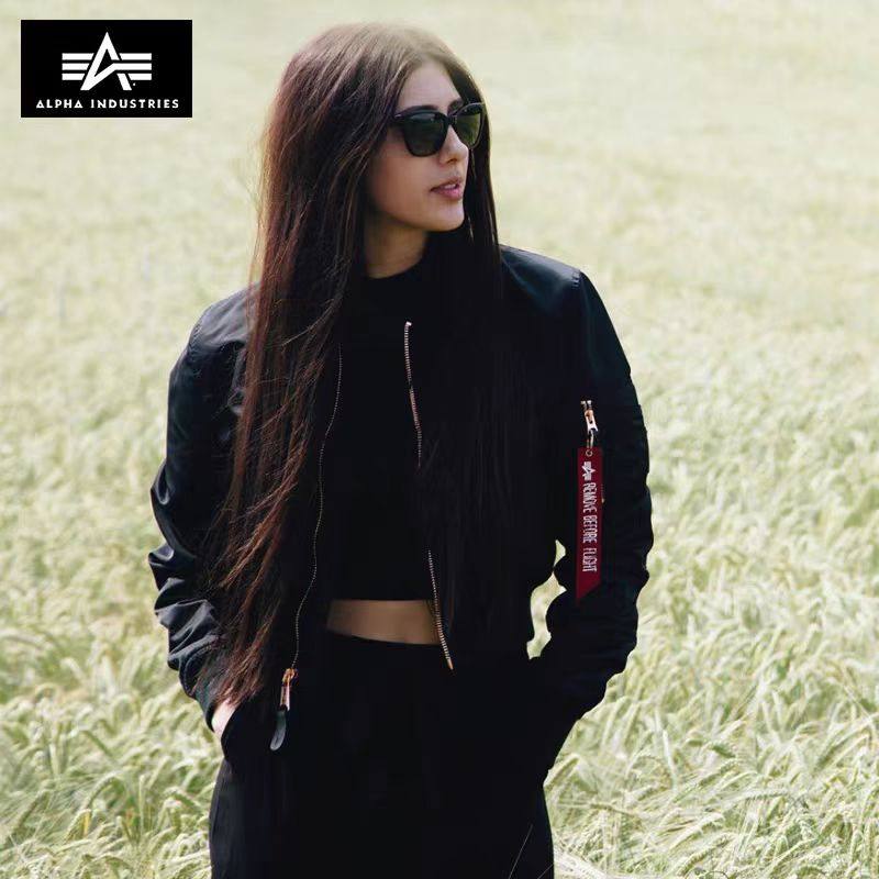 alpha ma1阿尔法飞行夹克男女厚外套冬款飞行员棉衣服军迷刺绣款