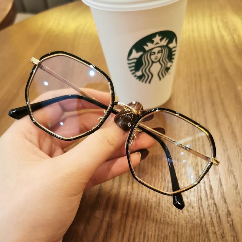 陌蔚多边形眼镜女韩版时尚平光镜