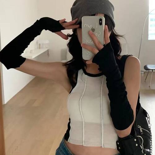 韩版女士手套半指手套女冬可爱