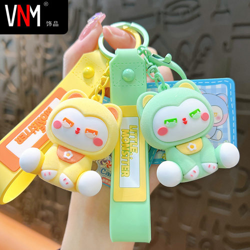 创意植绒喵喵仔钥匙扣精致呆萌小