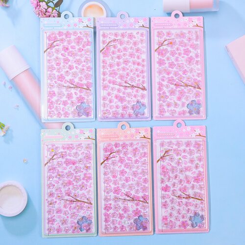 樱花烫金3d立体浮雕贴纸儿童可爱