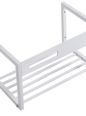 外框宽23.5cm 28cm34cm36cm多种长度不锈钢白色挂墙支架可放瓷盆J