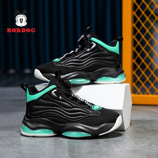 巴布豆儿童篮球鞋2025春秋新款网面透气男童气垫软底中大童训练鞋