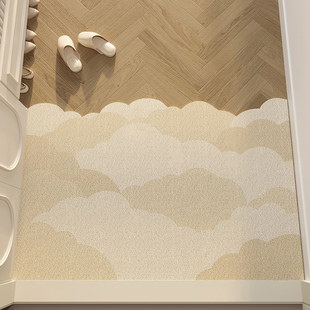 入户门地垫可裁剪侘寂奶油风丝圈门垫进门脚垫日式 垫子大门口地毯