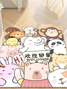 入口门地板垫Pvc皮革入口门地毯防滑可爱垫卡通可擦免洗入口垫