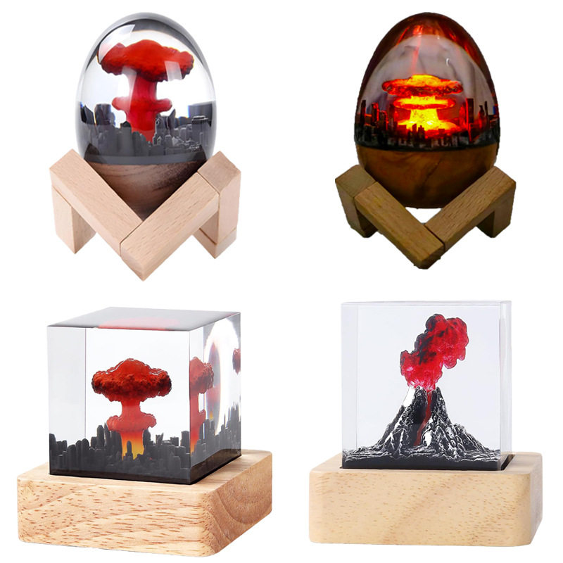 广岛之恋蛋形核爆蘑菇云小夜灯创意办公室桌面摆件树脂工艺品礼品,家居饰品,桌面摆件,淘宝优惠券,粉丝福利购,淘宝优惠卷