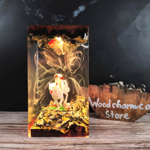奇幻云雾动物造型树脂滴胶工艺品